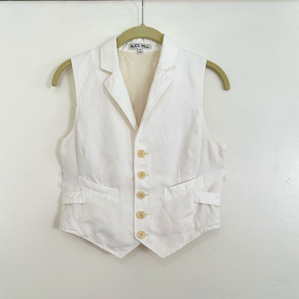 Alex Mill Suitish Vest - Ecru, Size Small